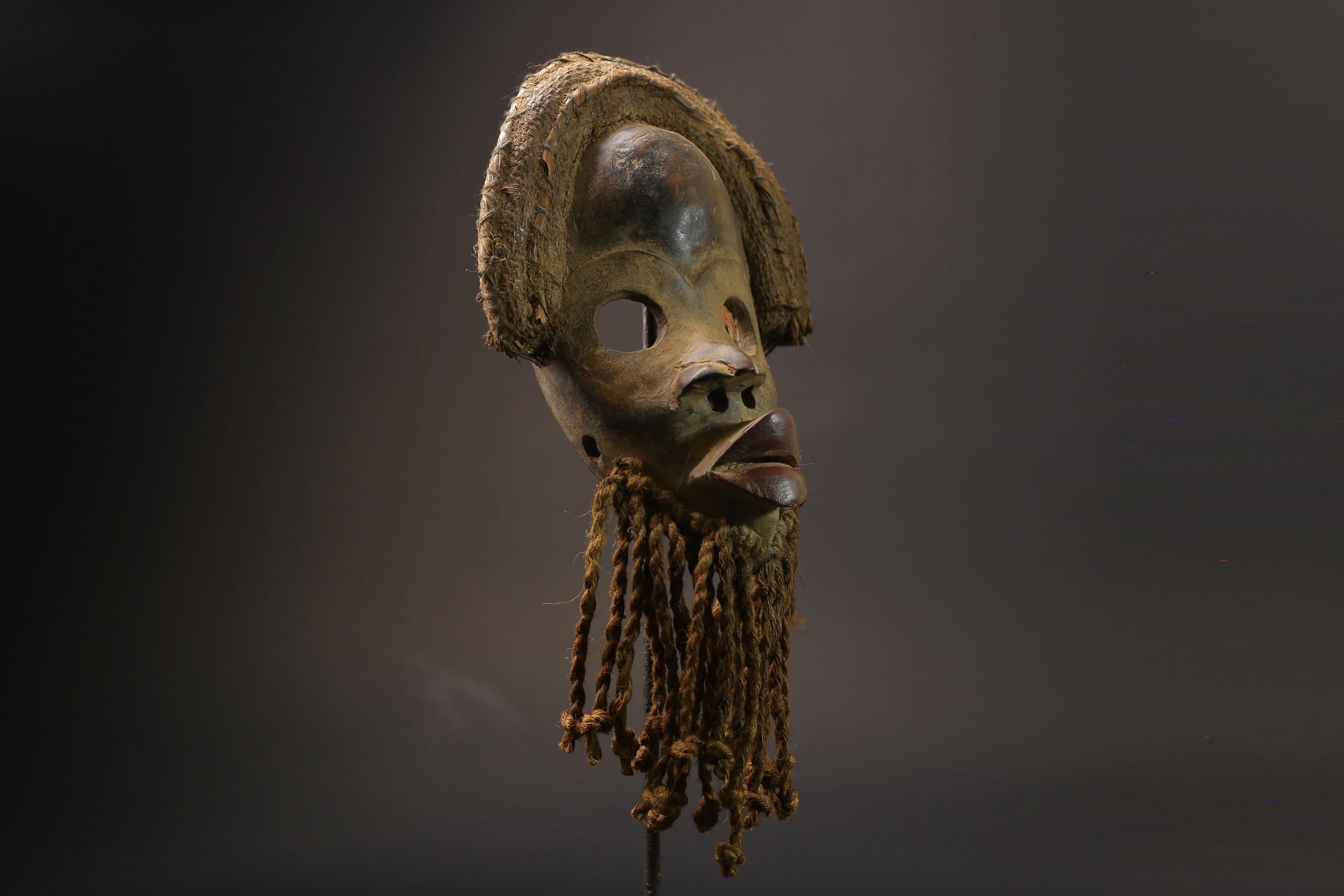 African Mask Face Tribal Wood Mask wooden Hanging Dan Mask Deangle Masks for wall-G2553
