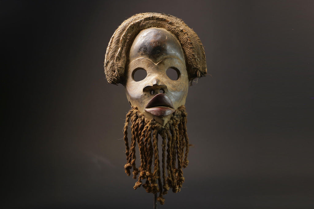 African Mask Face Tribal Wood Mask wooden Hanging Dan Mask Deangle Masks for wall-G2553