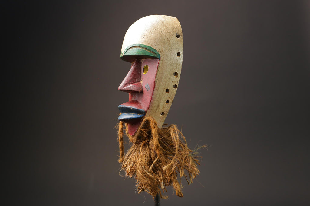 African Tribal Face Face Mask Handmade Sese Wood dan mask African Mask Masks for wall-G2562