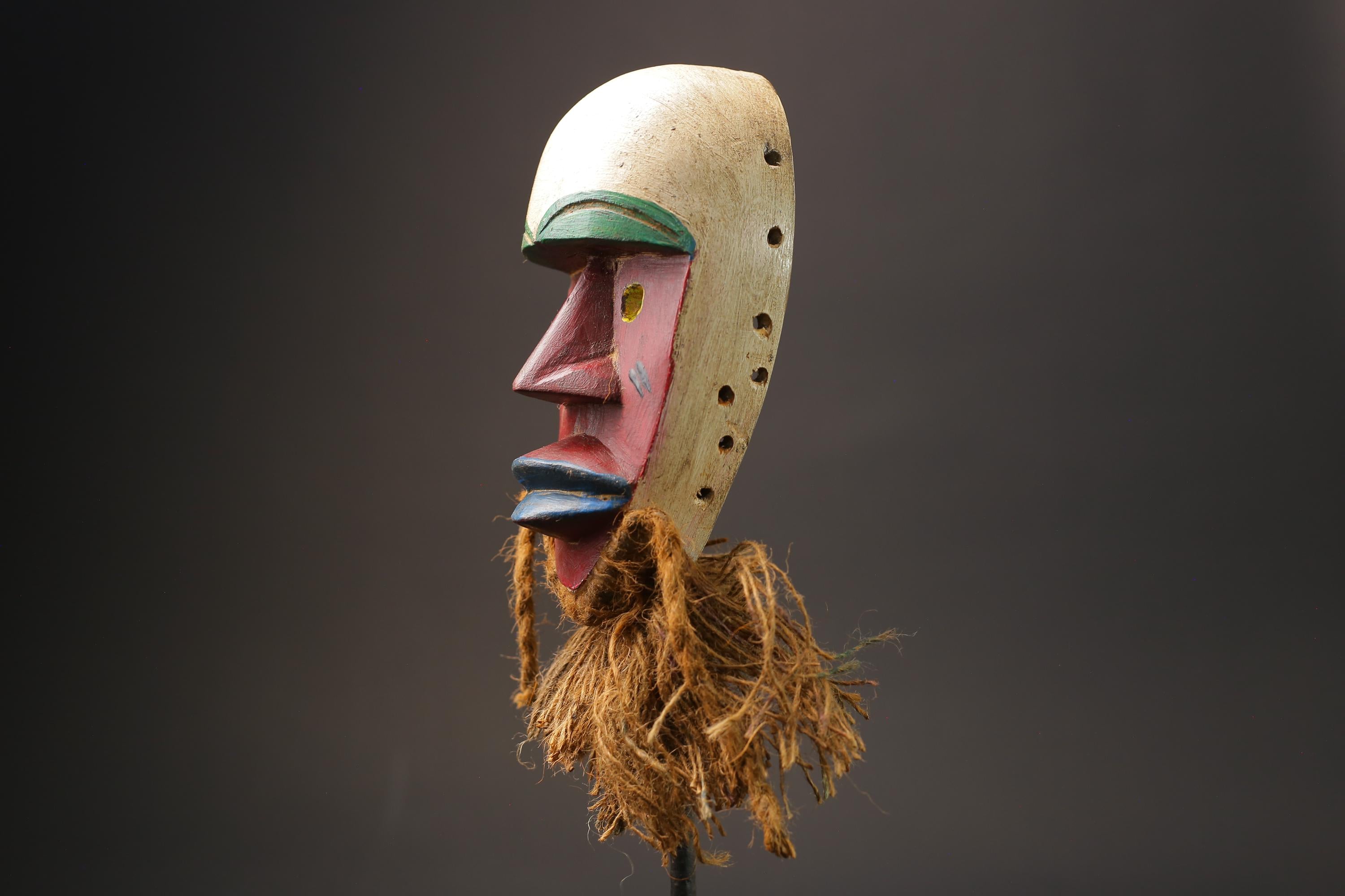 African Tribal Face Face Mask Handmade Sese Wood dan mask African Mask Masks for wall-G2562