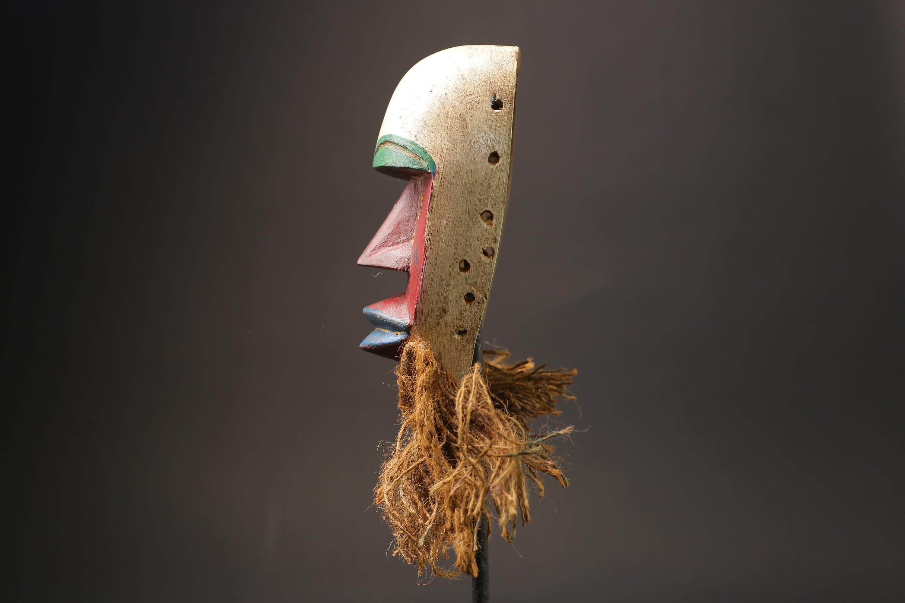 African Tribal Face Face Mask Handmade Sese Wood dan mask African Mask Masks for wall-G2562
