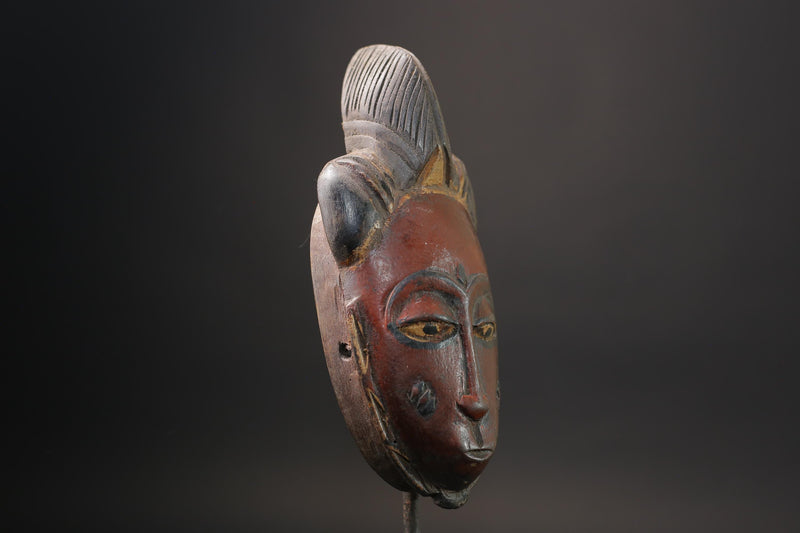 African wood mask antiques Handmade Home Décor Tribal Hand Gouro Wall Mask-7206