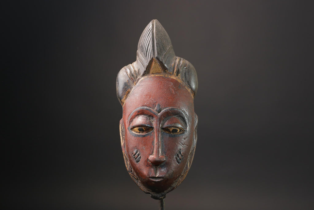 African wood mask antiques Handmade Home Décor Tribal Hand Gouro Wall Mask-7206