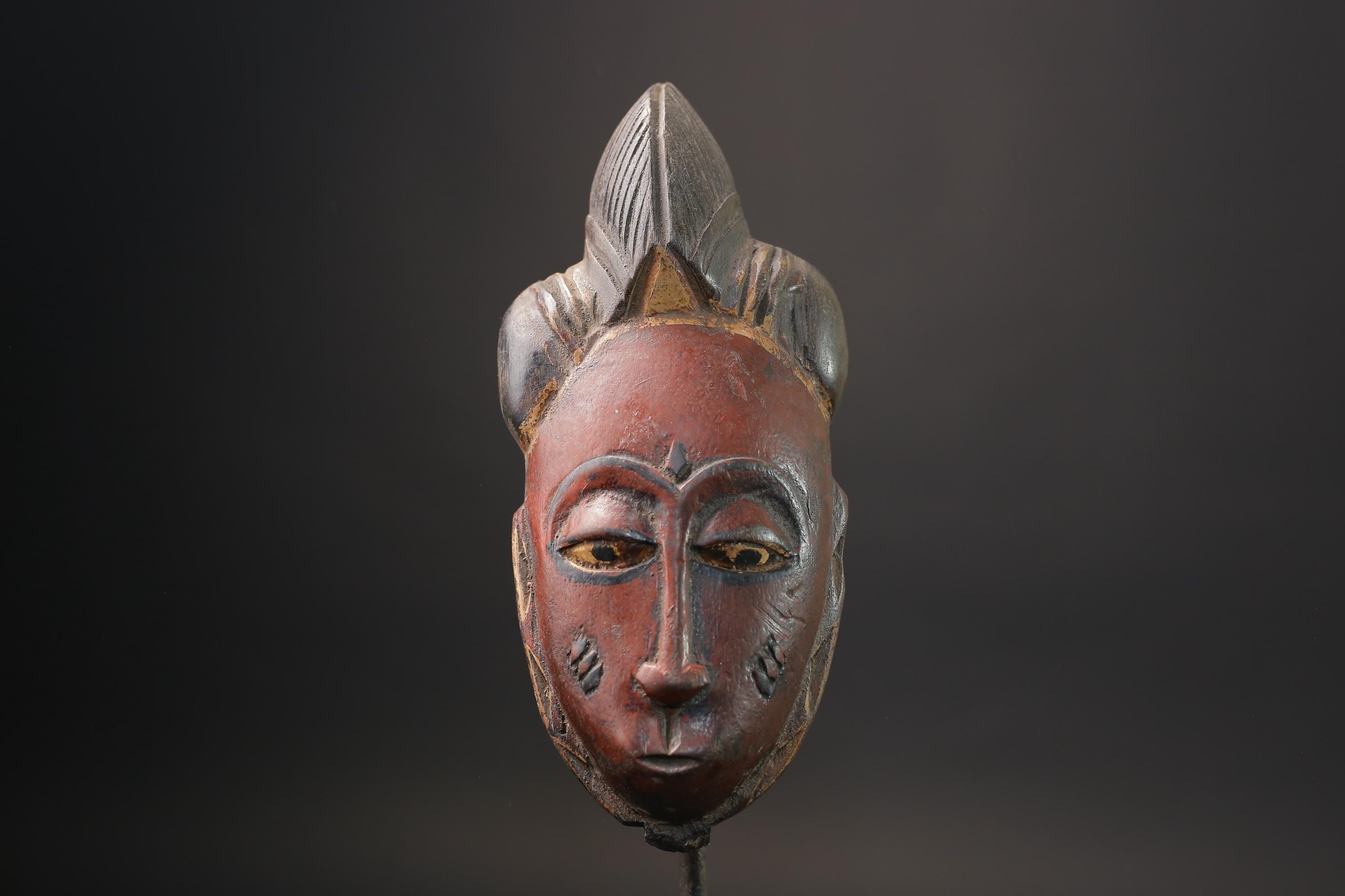 African wood mask antiques Handmade Home Décor Tribal Hand Gouro Wall Mask-7206