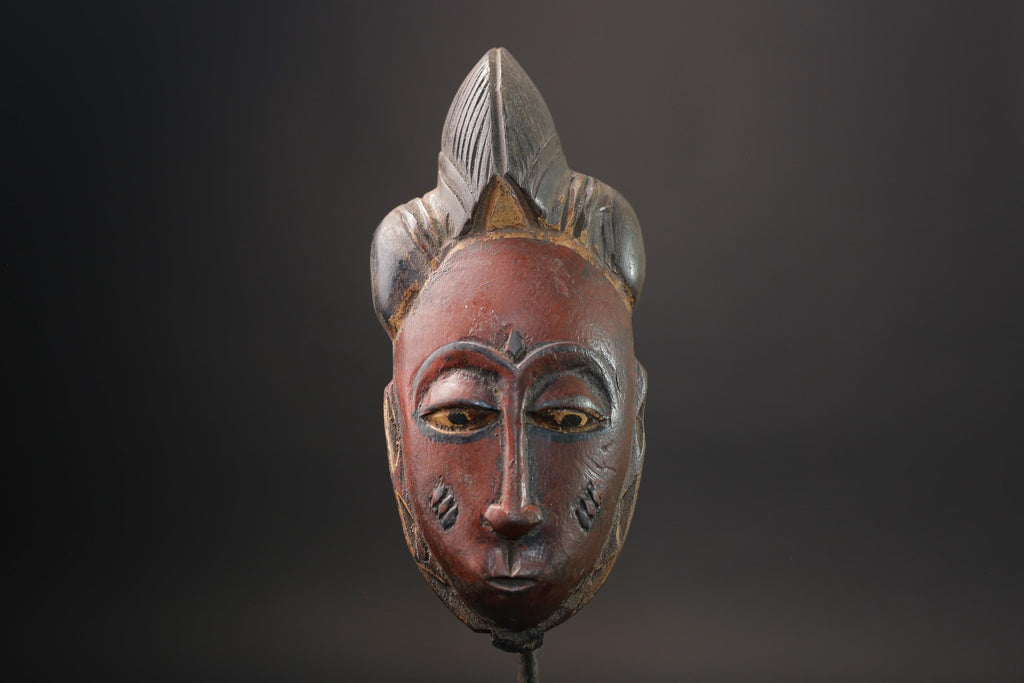 African wood mask antiques Handmade Home Décor Tribal Hand Gouro Wall Mask-7206