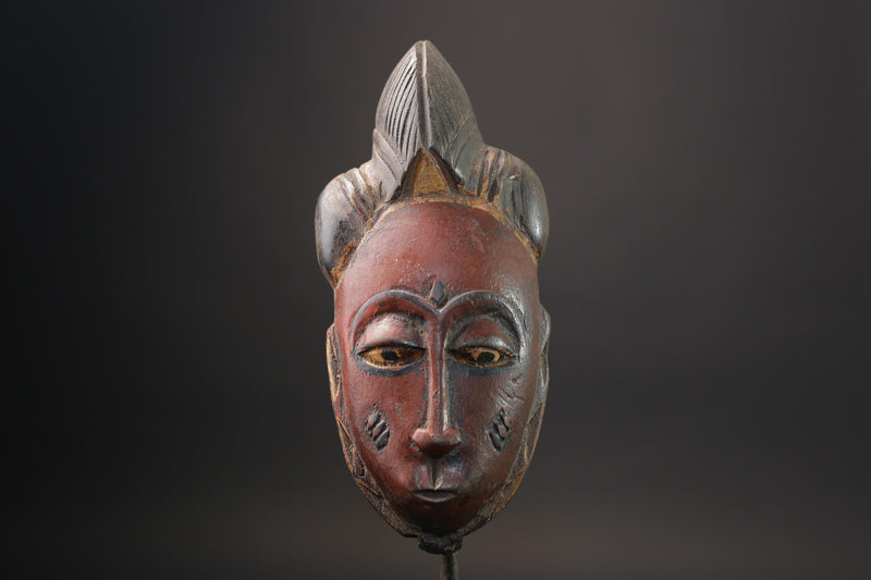 African wood mask antiques Handmade Home Décor Tribal Hand Gouro Wall Mask-7206