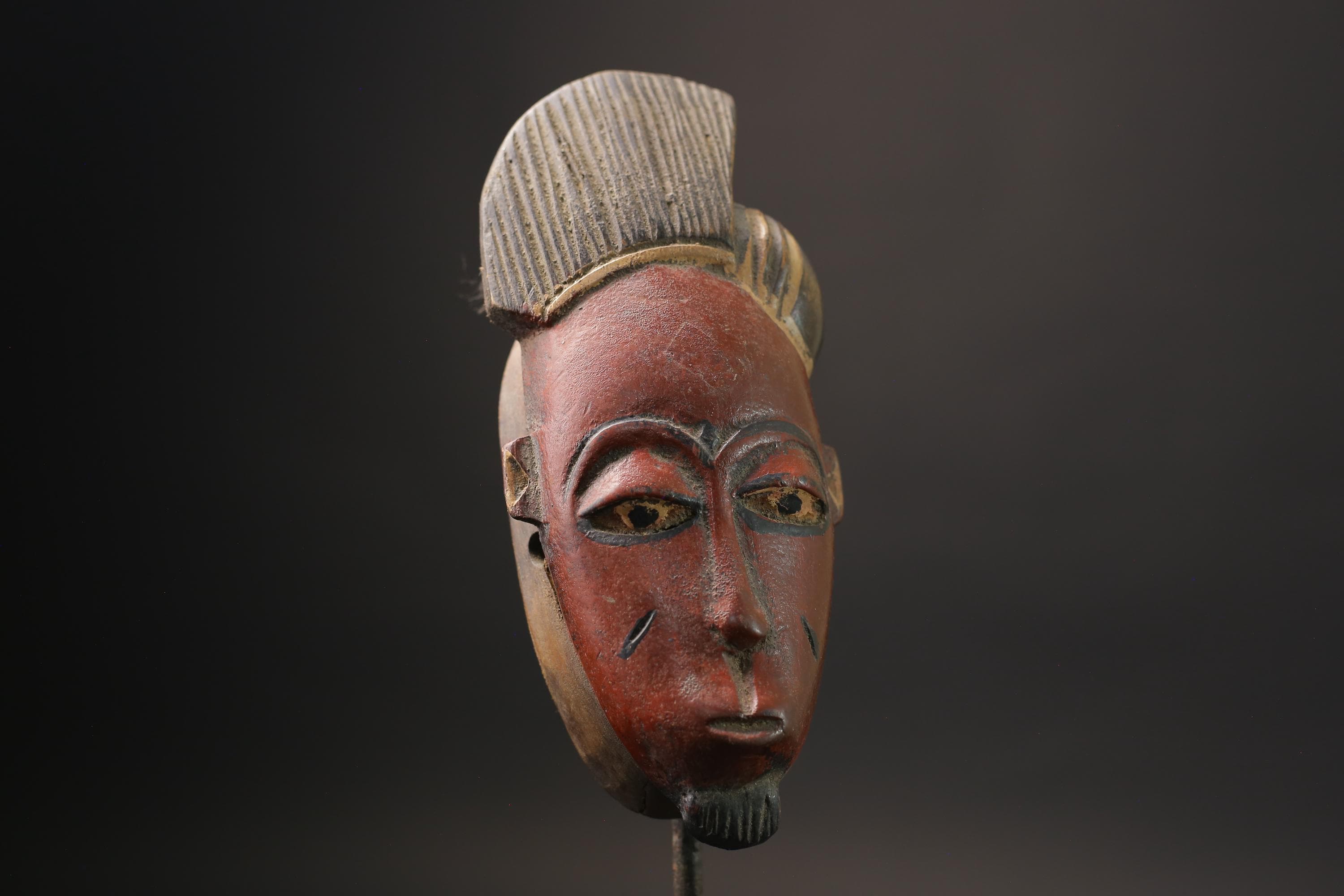 African Mask Antiques Tribal Face Vintage Dance Mask With Typical Guro Masks for wall-7198