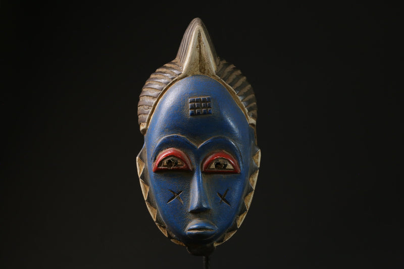 African Tribal Wood masks Home Décor Traditional blue Guru masks for wall-G2295