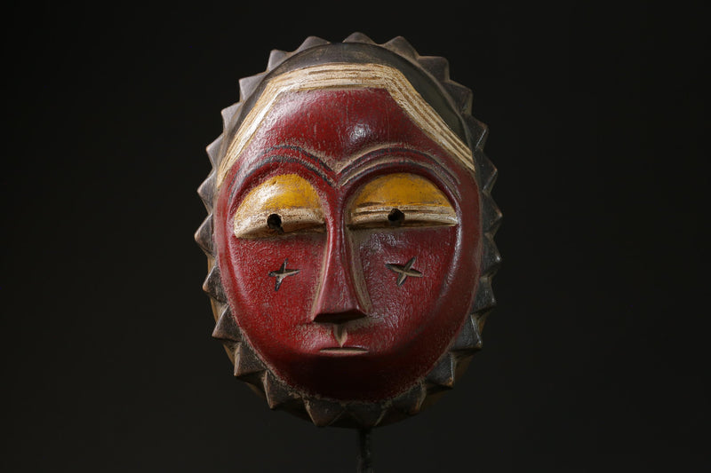 African mask African Vintage Hand Carved Wooden decor Mask Baule Mblo-G2296