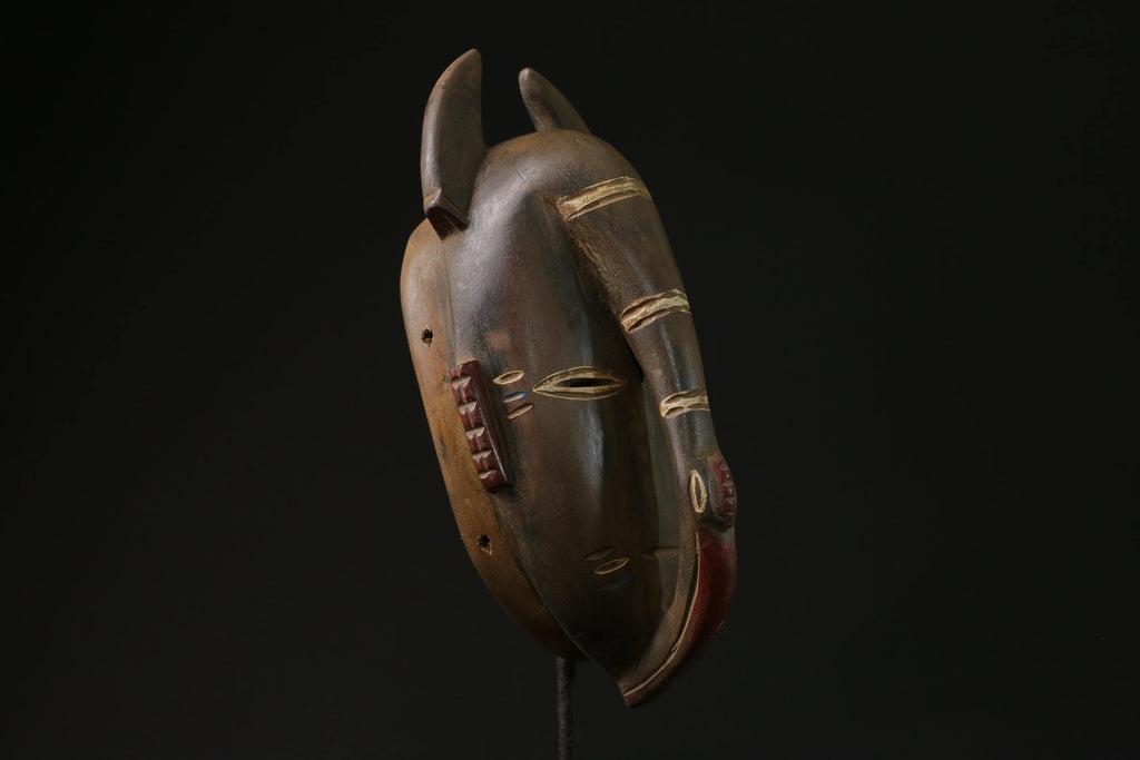 African Carved Wood Handmade Masks Tribal Guru Mask Elephant masks for wall-G2298