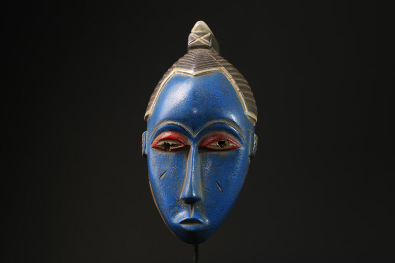 African Tribal Wood masks Home Décor Traditional blue Guru masks for wall-G2307