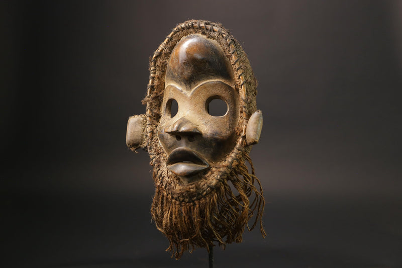 African wood mask antiques Hand Carved Vintage Wall Hanging Dan Mask Masks for wall-G2568