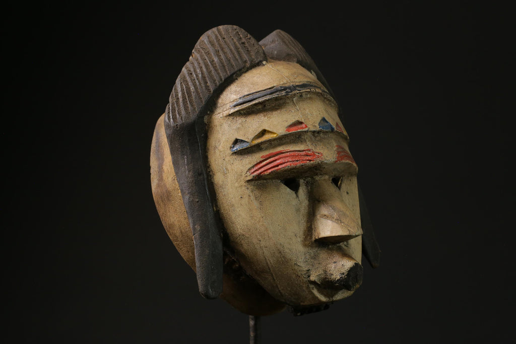 African Face Mask African Tribal Art Wooden Bete Guro face mask African Art-5464