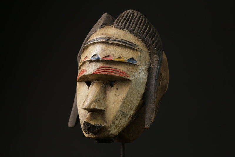 African Face Mask African Tribal Art Wooden Bete Guro face mask African Art-5464