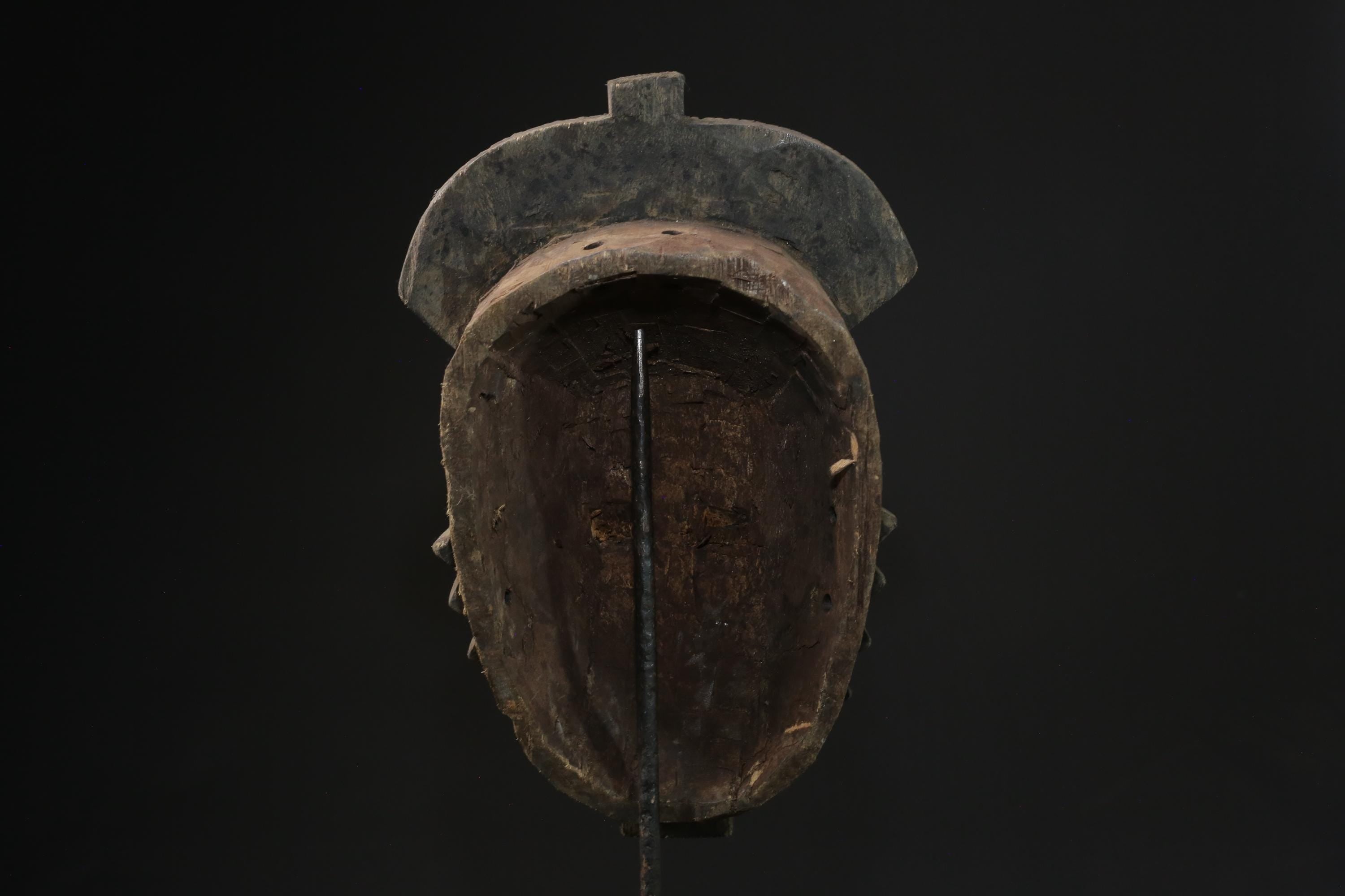 African ART Vintage Hand Carved Wooden Baule GURO mask carved in wood-5422