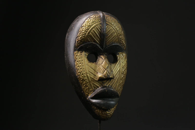 African mask Hand Carved Décor carved wooden Hanging Dan Wall Hanging-9754