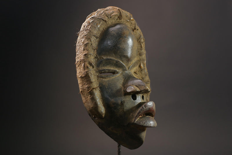African Mask Carved Wood Tribal Mask vintage Carved Mask Dan Liberia Masks for wall-G2585