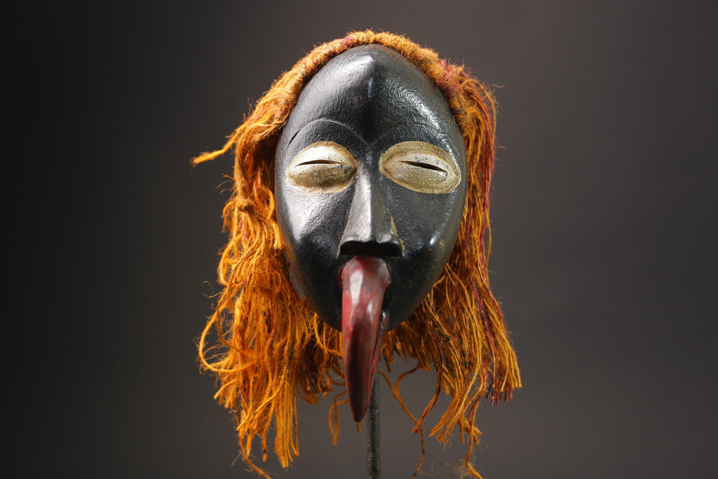 African Tribal Wood masks Dan Liberia Mask Primitive Handmade Collectibles Masks for wall-G2587