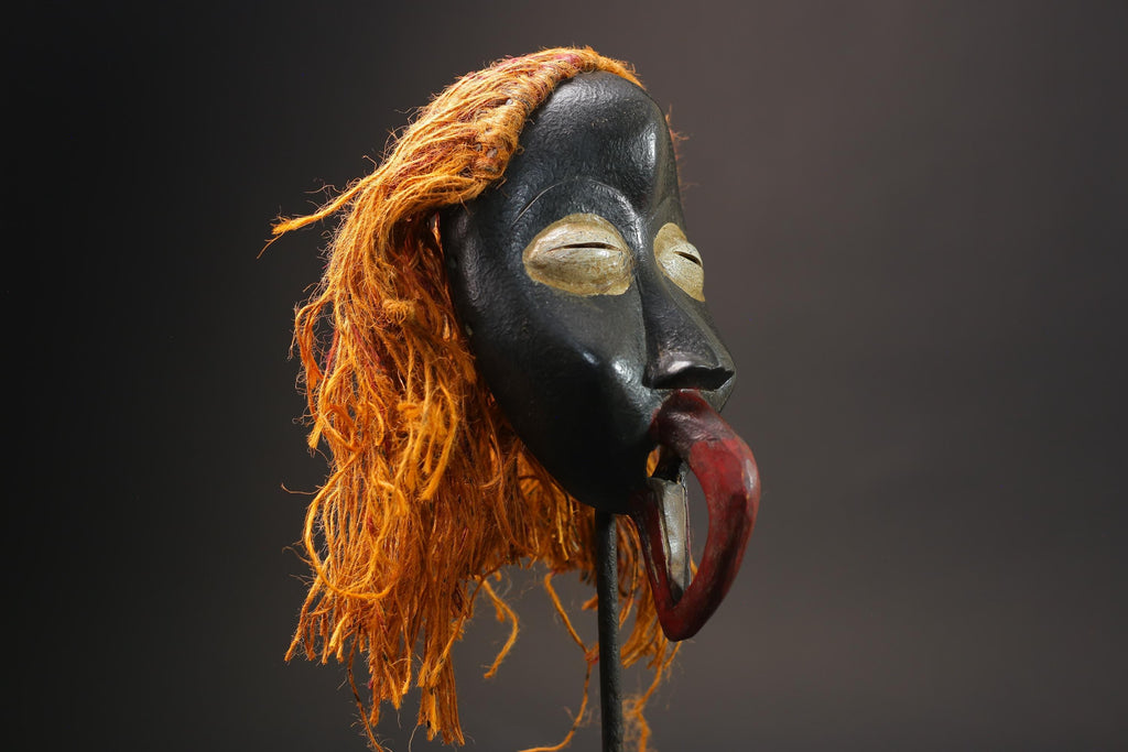 African Tribal Wood masks Dan Liberia Mask Primitive Handmade Collectibles Masks for wall-G2587