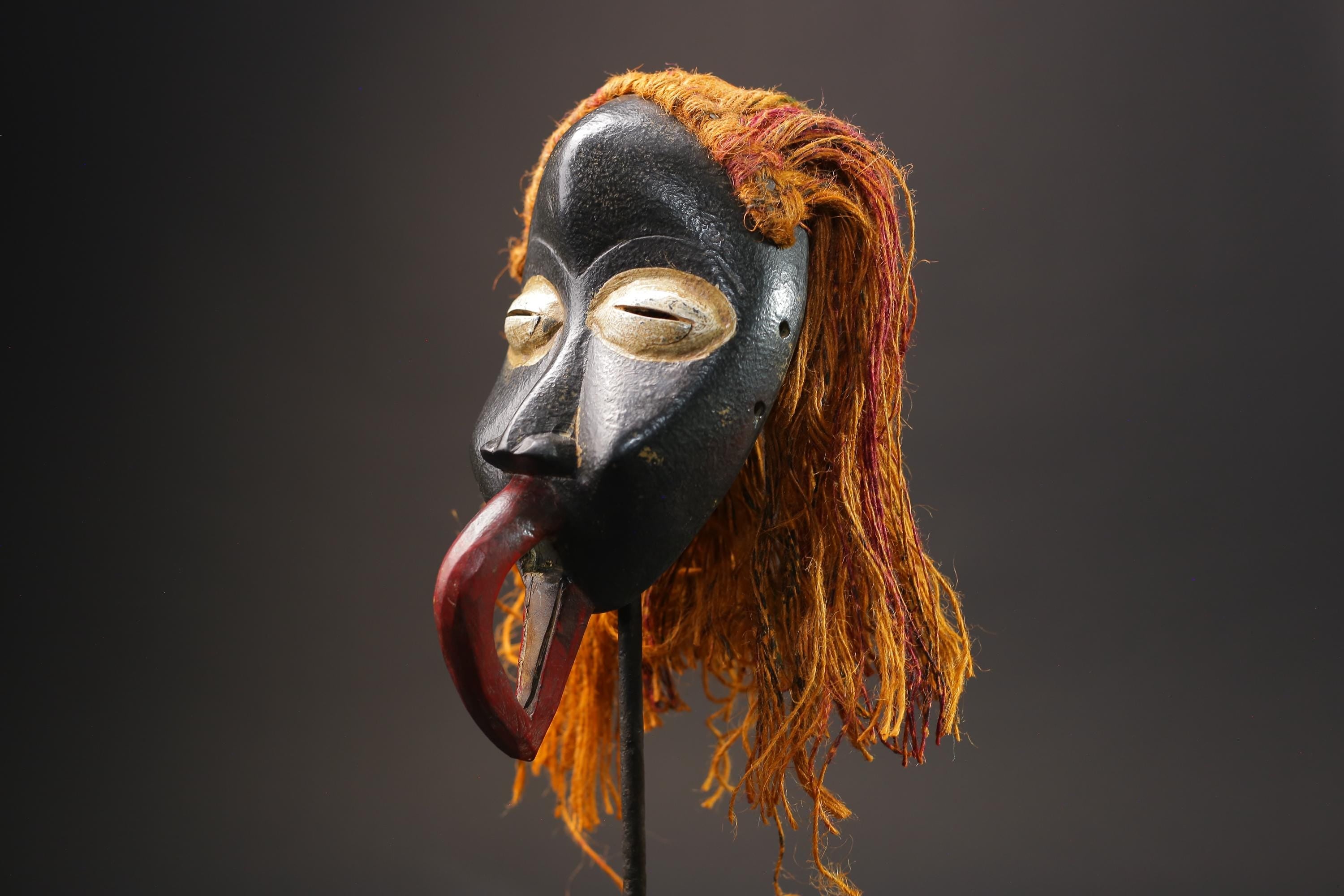 African Tribal Wood masks Dan Liberia Mask Primitive Handmade Collectibles Masks for wall-G2587