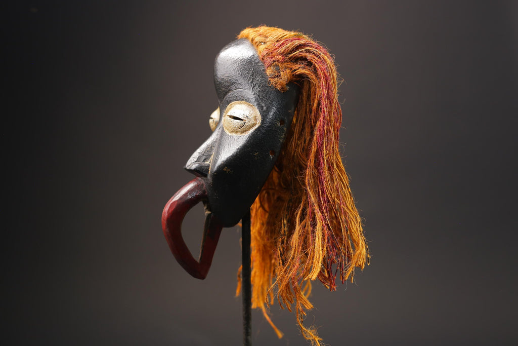 African Tribal Wood masks Dan Liberia Mask Primitive Handmade Collectibles Masks for wall-G2587