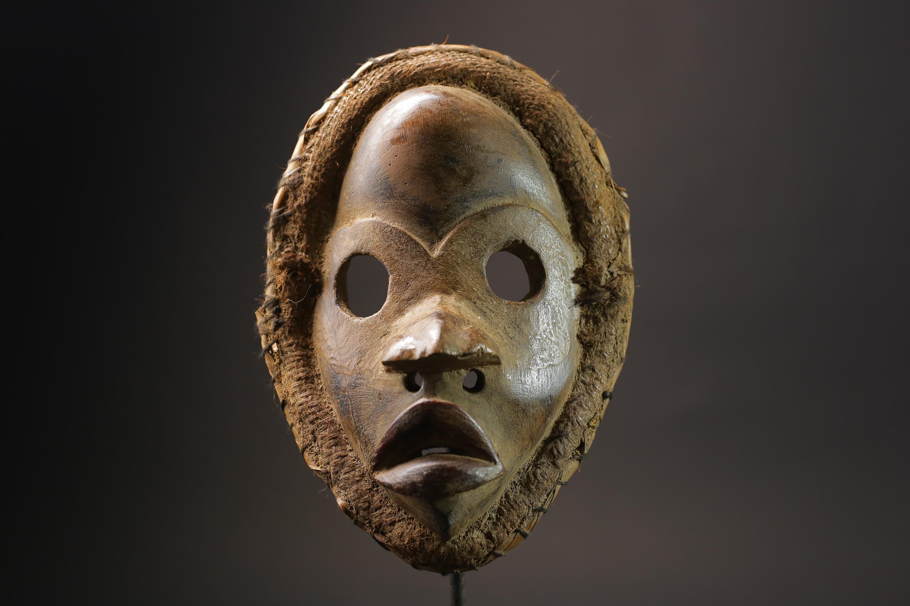 African Face Mask Wood Hanging Pattern Dan hand carved Masks for wall-G2594
