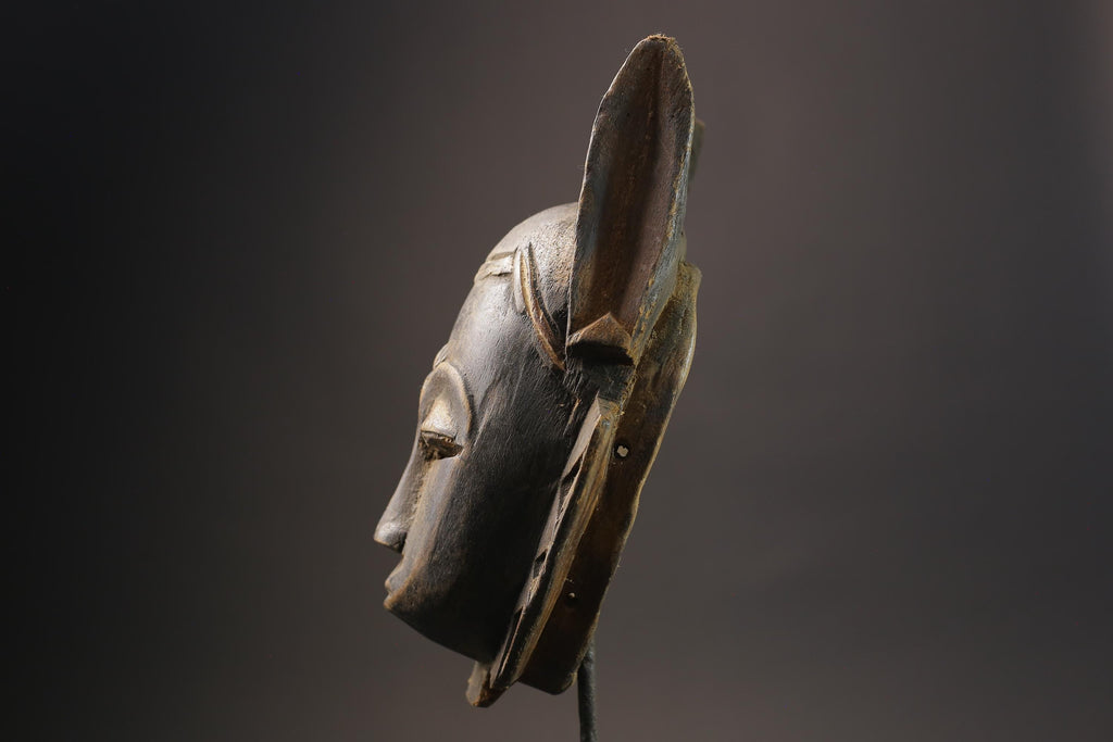 African wood mask Female Guru Vintage Tribal Handmade African Masks for wall-7219