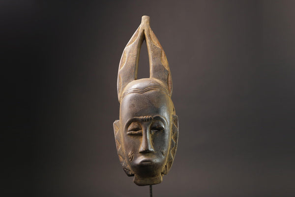 African wood mask Female Baule Guru Vintage Tribal Handmade Masks for wall-7221