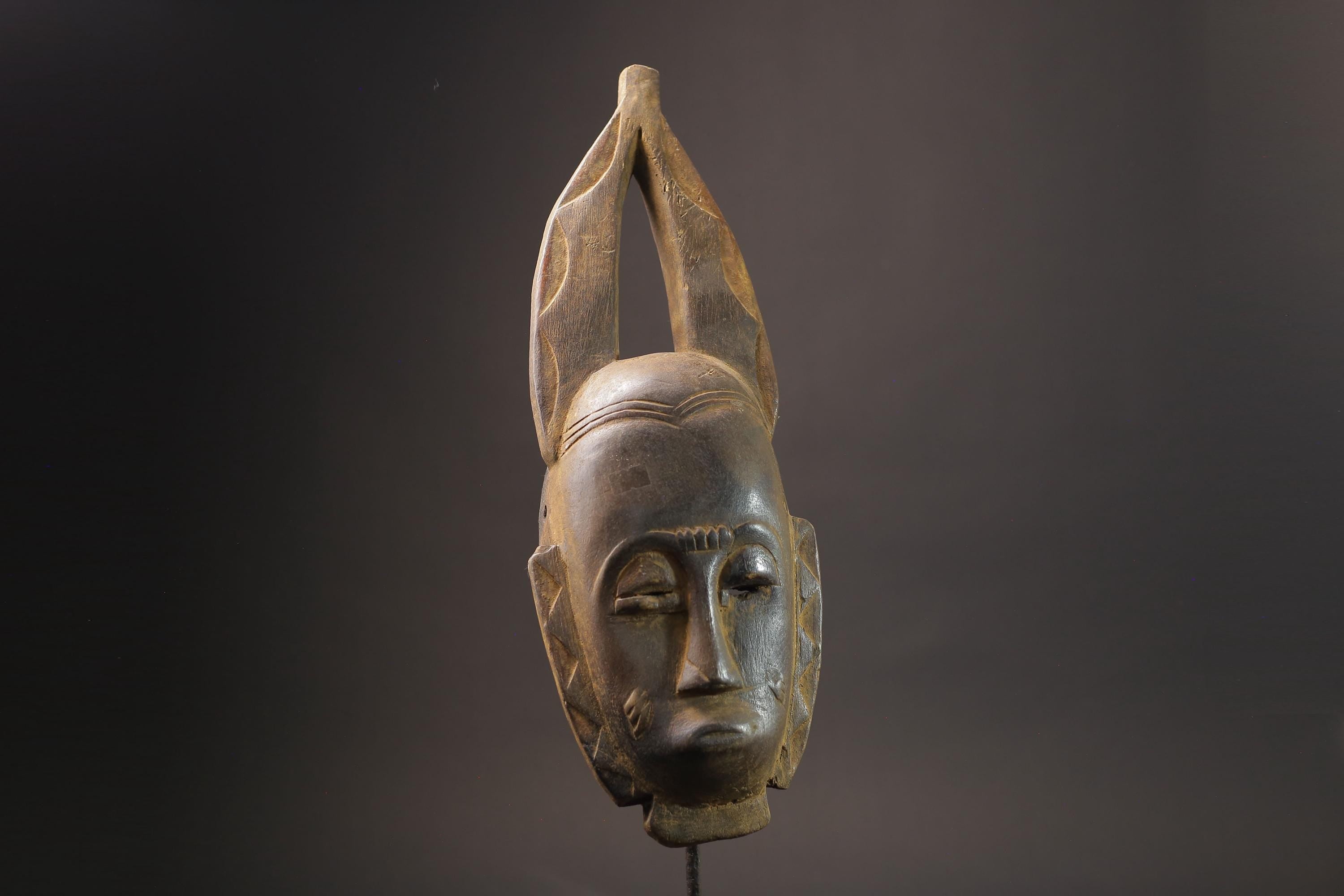 African wood mask Female Baule Guru Vintage Tribal Handmade Masks for wall-7221