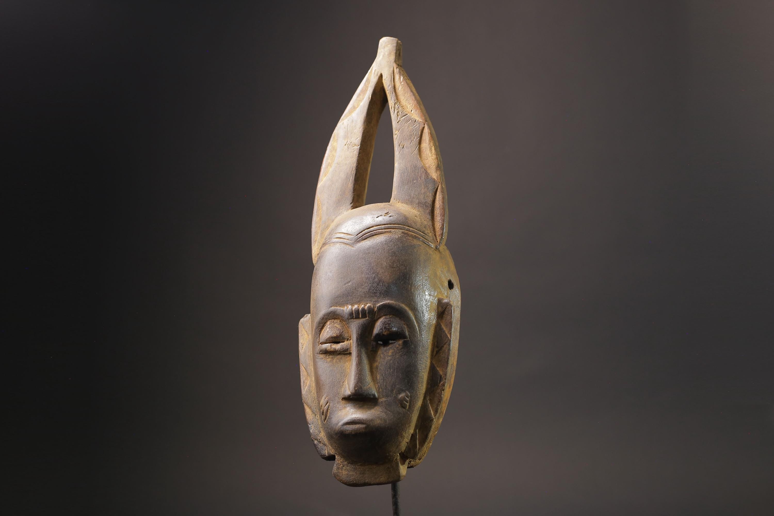 African wood mask Female Baule Guru Vintage Tribal Handmade Masks for wall-7221