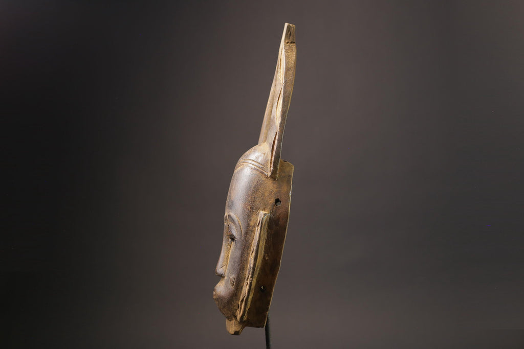 African wood mask Female Baule Guru Vintage Tribal Handmade Masks for wall-7221