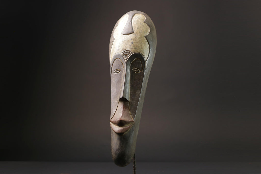 African Masks Ngil Mask Beautiful Female Ngil Tribal Handmade African Mask-7227