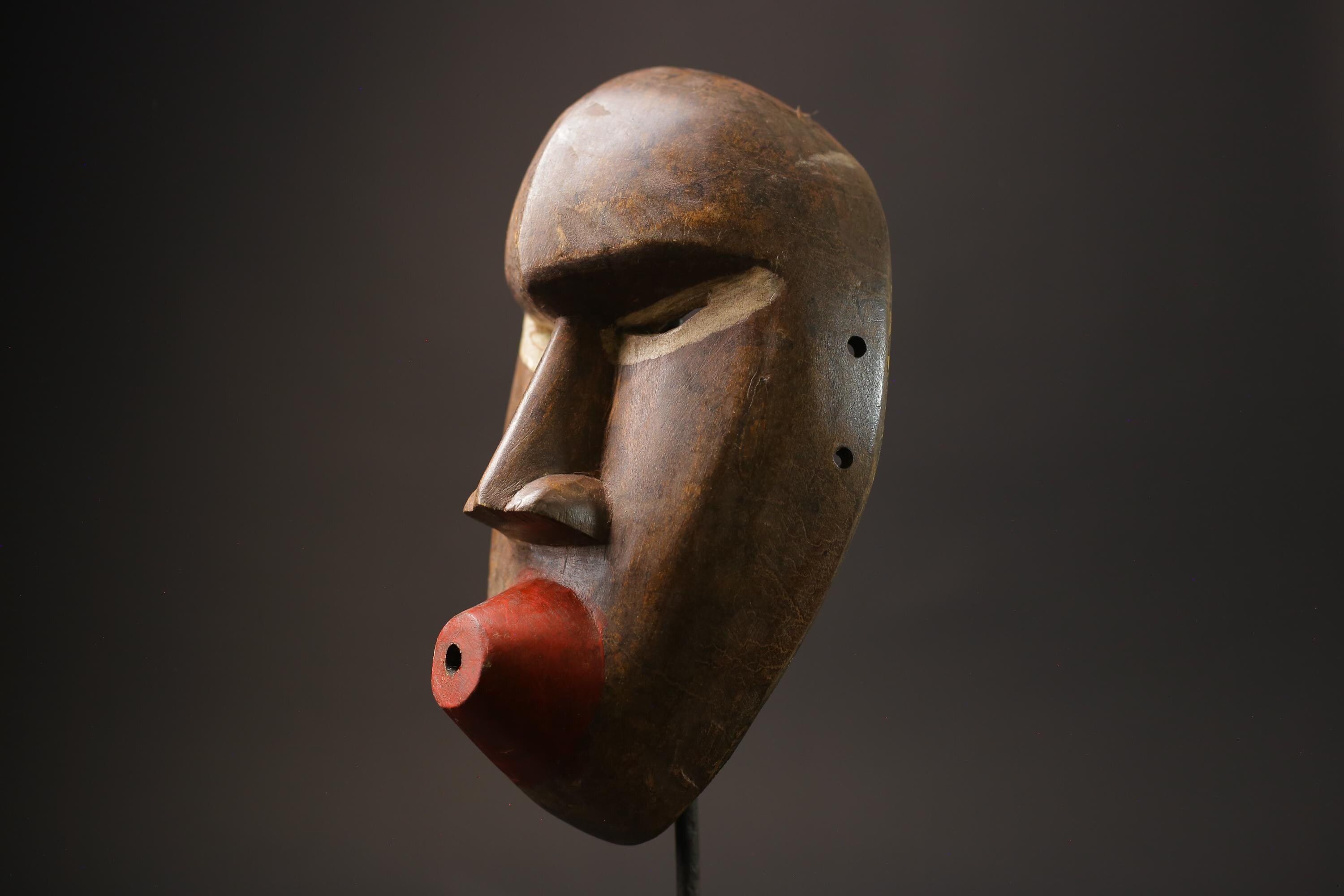 African Mask Wall Art Handmade Home Décor Dan Mask Côte D'ivoire Masks -7101