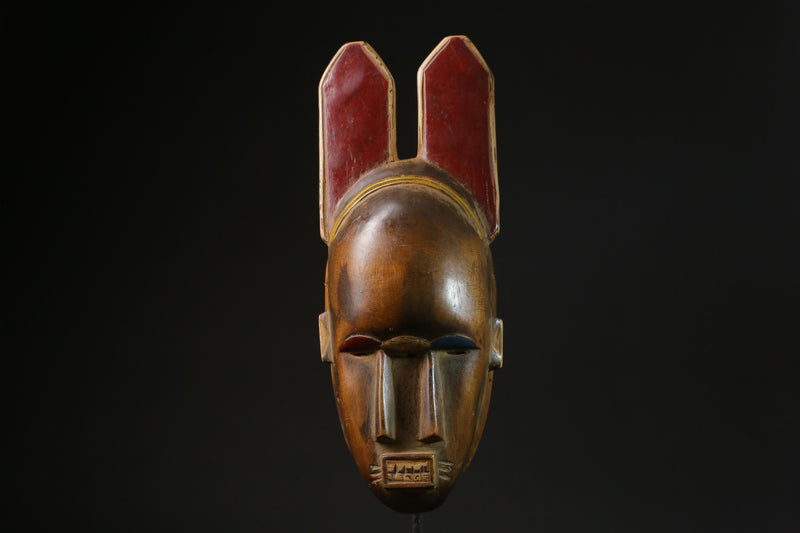 African Baule mask African Mask Tribal Face Wood Hand Carved Wall Hanging-G2316