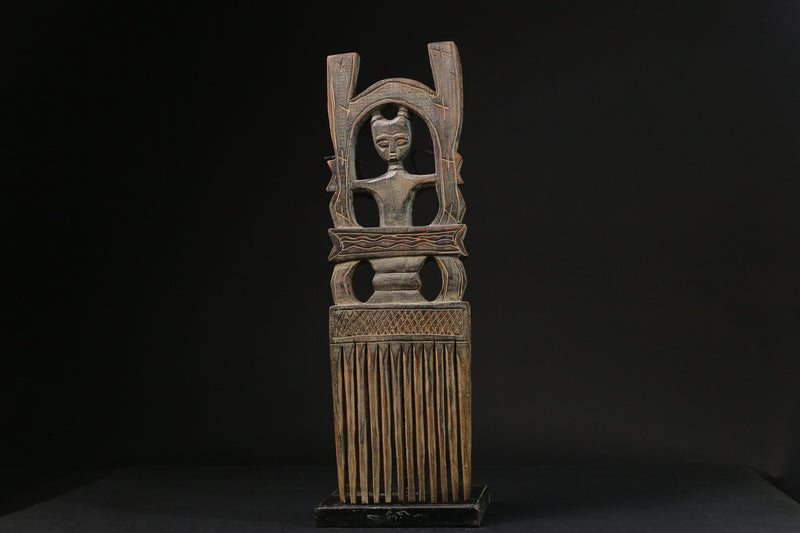 African Comb Wooden African Swahili Carved hand carved Home Décor -G2318