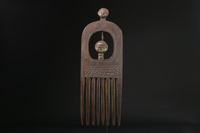 African Comb Wooden African Swahili Carved hand carved Home Décor -G2325