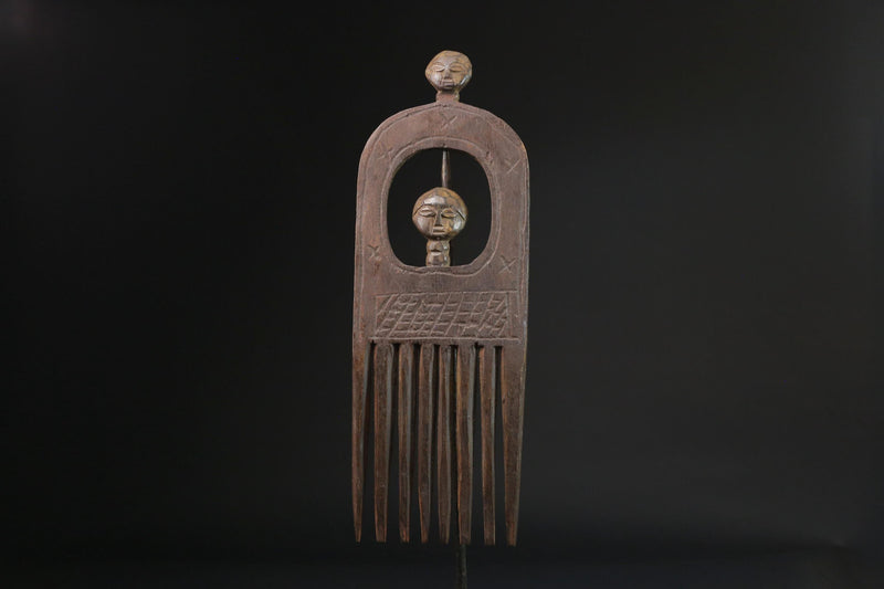 African Comb Wooden African Swahili Carved hand carved Home Décor -G2325