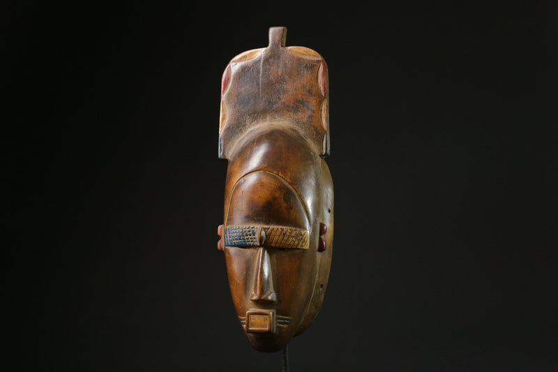 African Baule mask African Mask Tribal Face Wood Hand Carved Wall Hanging-G2327
