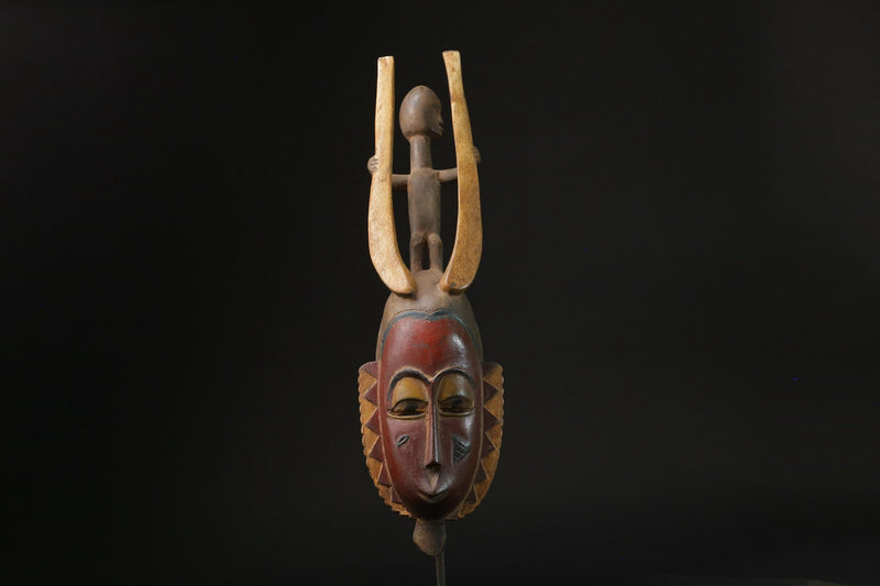African Tribal Wood masks Home Décor tribal mask handcrafted Guro masks for wall-9769