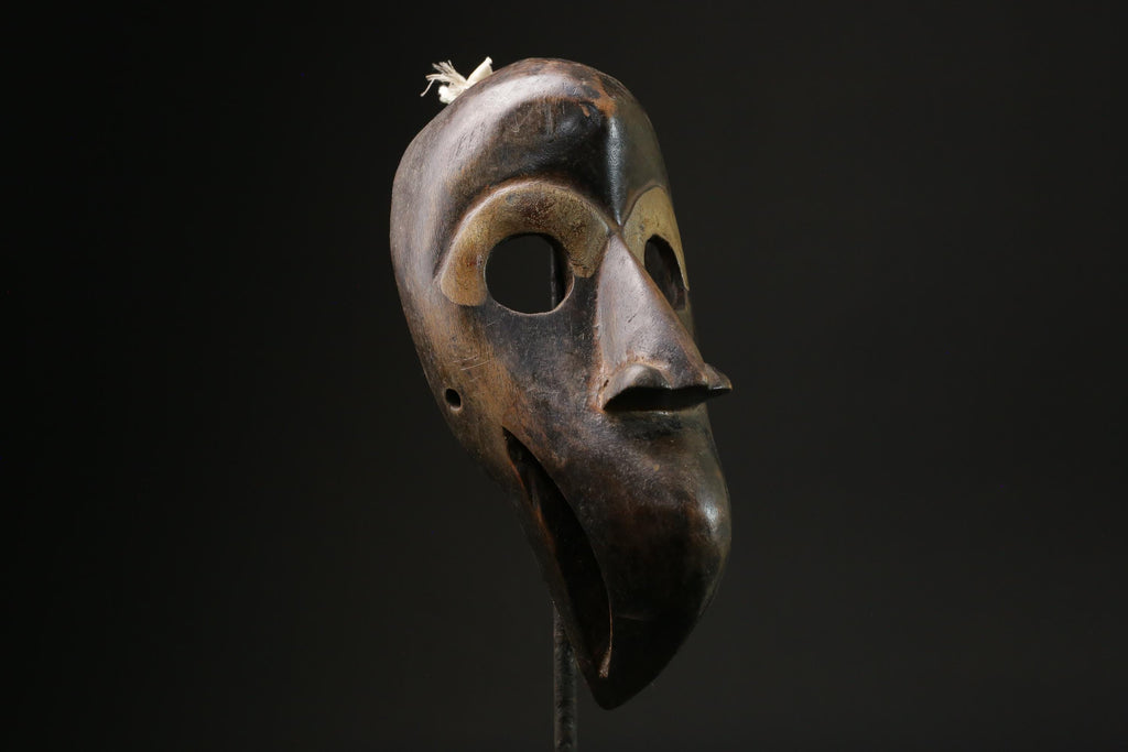 African mask antiques tribal Face vintage Wood Carved Hanging Dan masks for wall-8460
