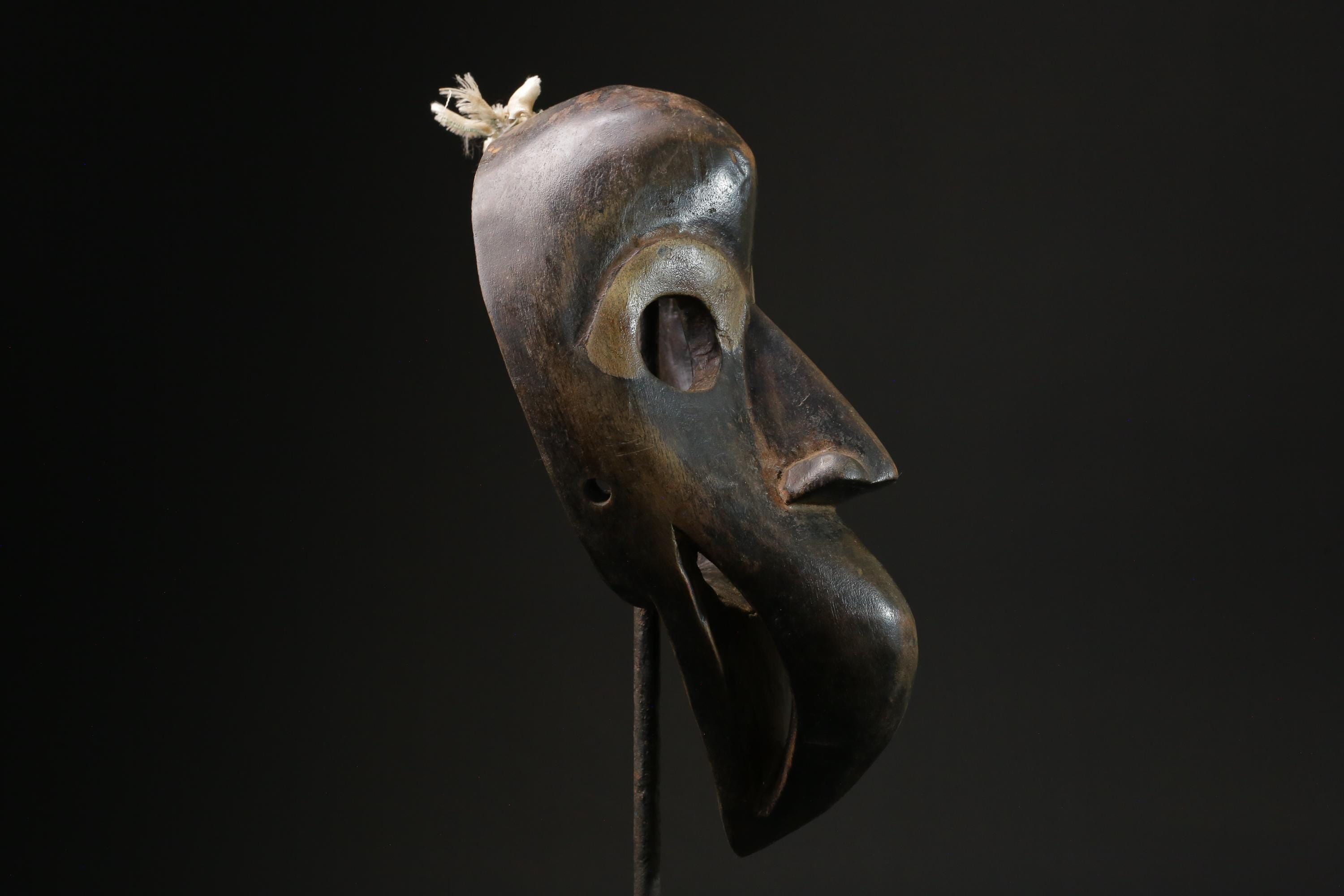 African mask antiques tribal Face vintage Wood Carved Hanging Dan masks for wall-8460