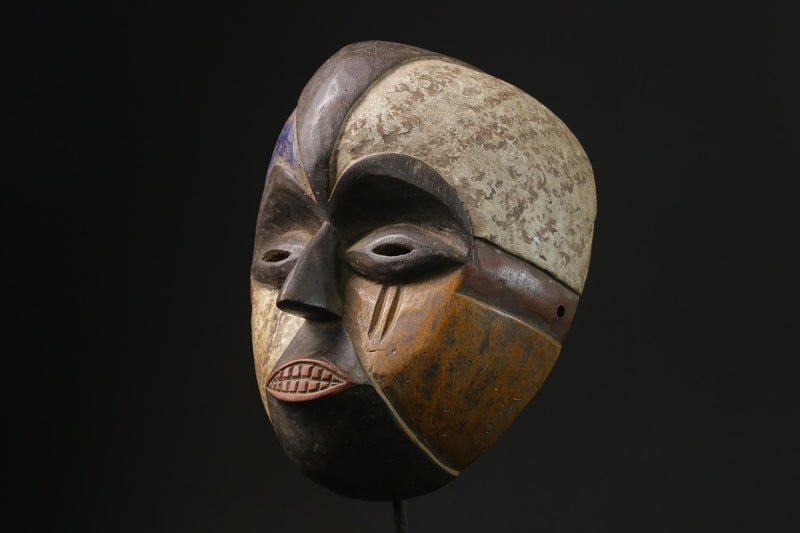 African Tribal Wood mask Lega Mask Congo Wall Hanging Traditional primitive-8489