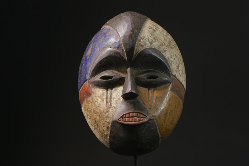 African Tribal Wood mask Lega Mask Congo Wall Hanging Traditional primitive-8489