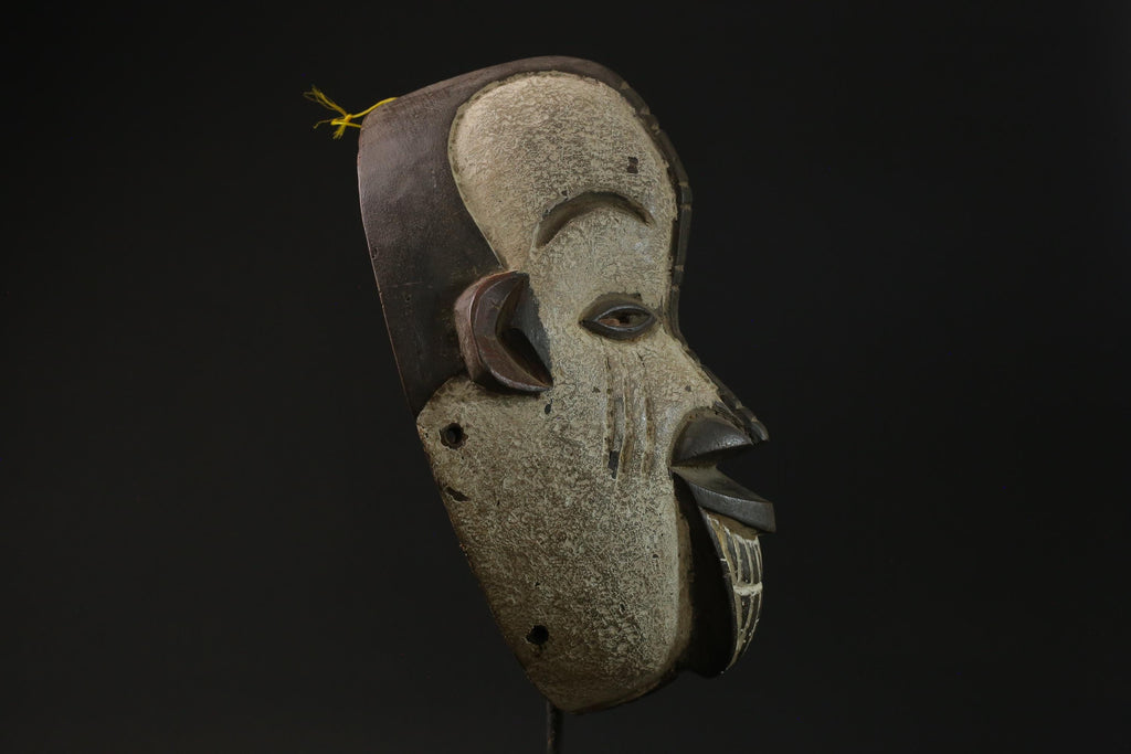 African Tribal Wood mask Igbo Mask Tribal Face Mask Wood Hand Carved-8478