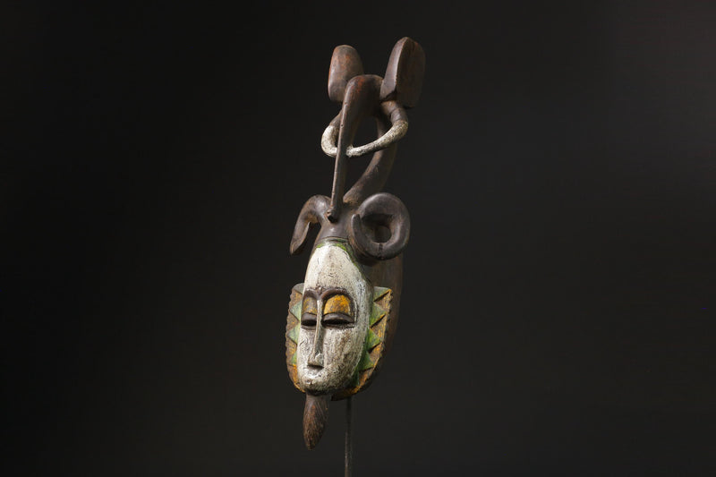 African Tribal Face Mask Guro wall mask Traditional masque vintage art tribal Home Décor-9760