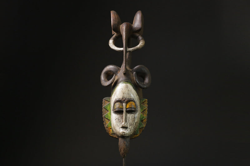 African Tribal Face Mask Guro wall mask Traditional masque vintage art tribal Home Décor-9760