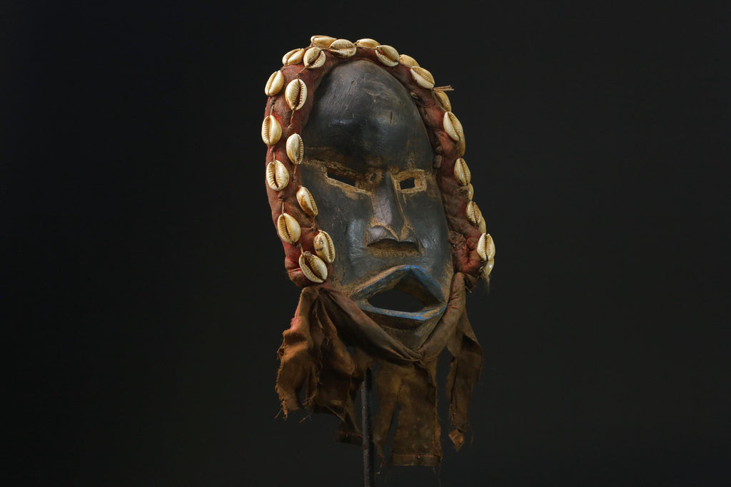 African Tribal Face Mask Wood Hand Carved Vintage Wall Hanging Dan masks for wall-G2339