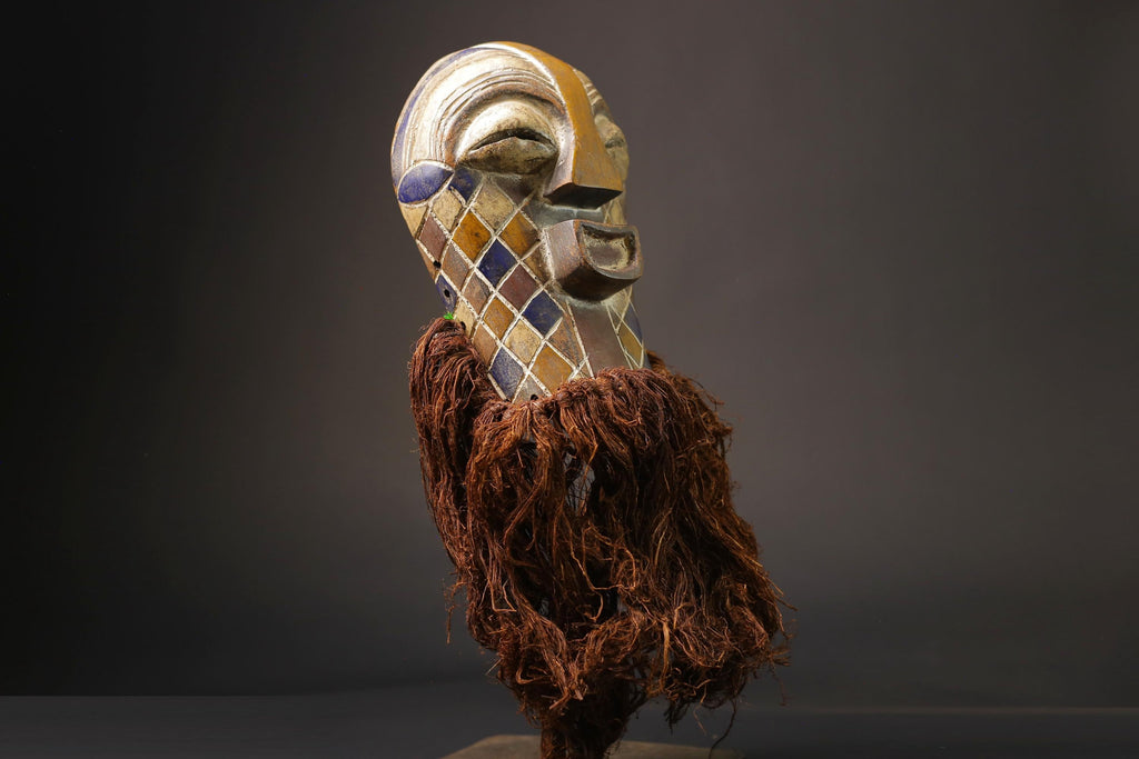 African wood mask Collectibles Home Decor Masque Songya Masks for wall-G2615