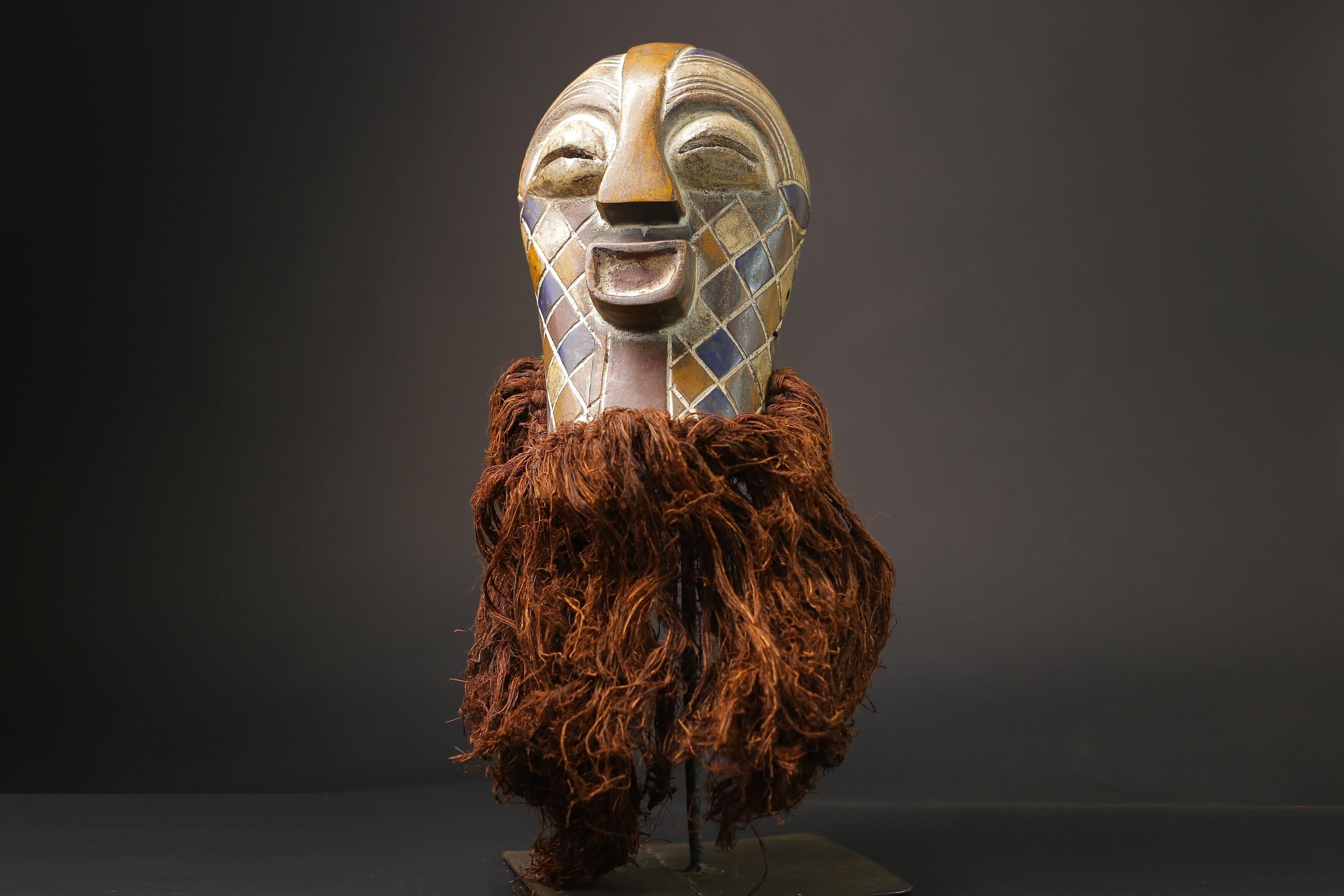 African wood mask Collectibles Home Decor Masque Songya Masks for wall-G2615