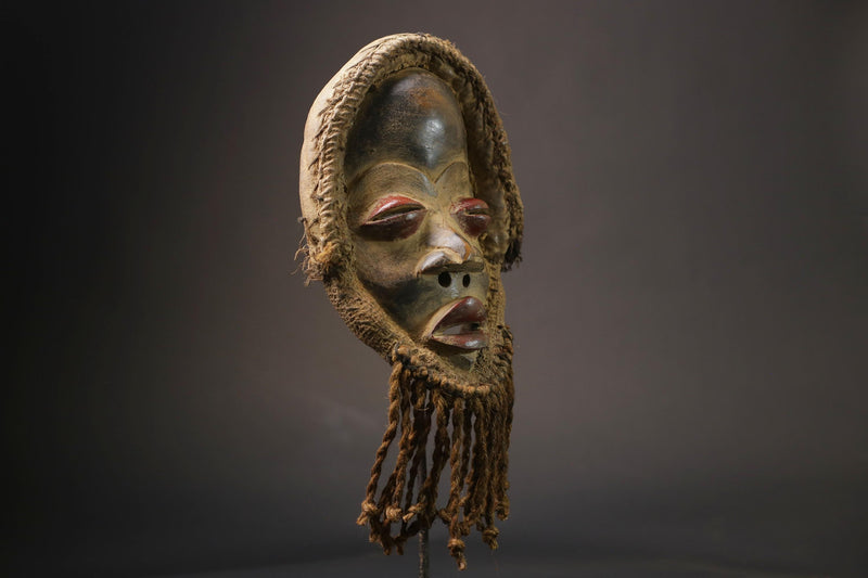 African Wood Hand Carved Vintage Wall Hanging Dan Masks For Wall-G2620